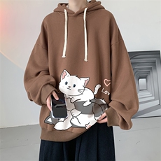 连帽卫衣男大码运动服帽衫外套WY2300-P35加绒款-P40，男装卫衣，电商A040