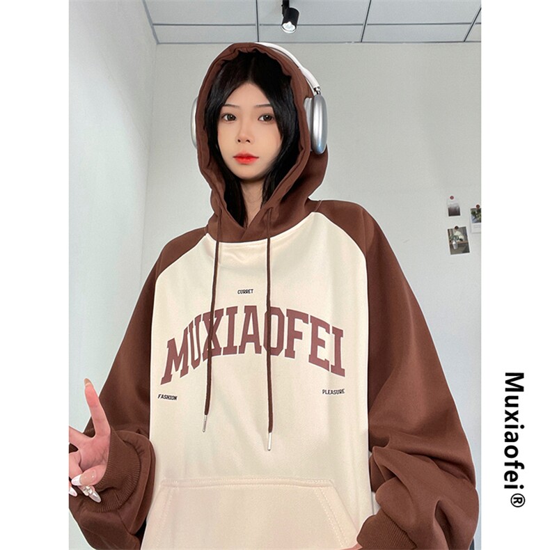 抖音供货、重磅连帽卫衣秋插肩袖宽松D223A-DY-LMWY906-P75图片