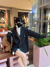秋冬新款时尚百搭宽松长袖针织开衫女简约V领麻花图案设计，女装针织衫/毛衣，美莎羊绒