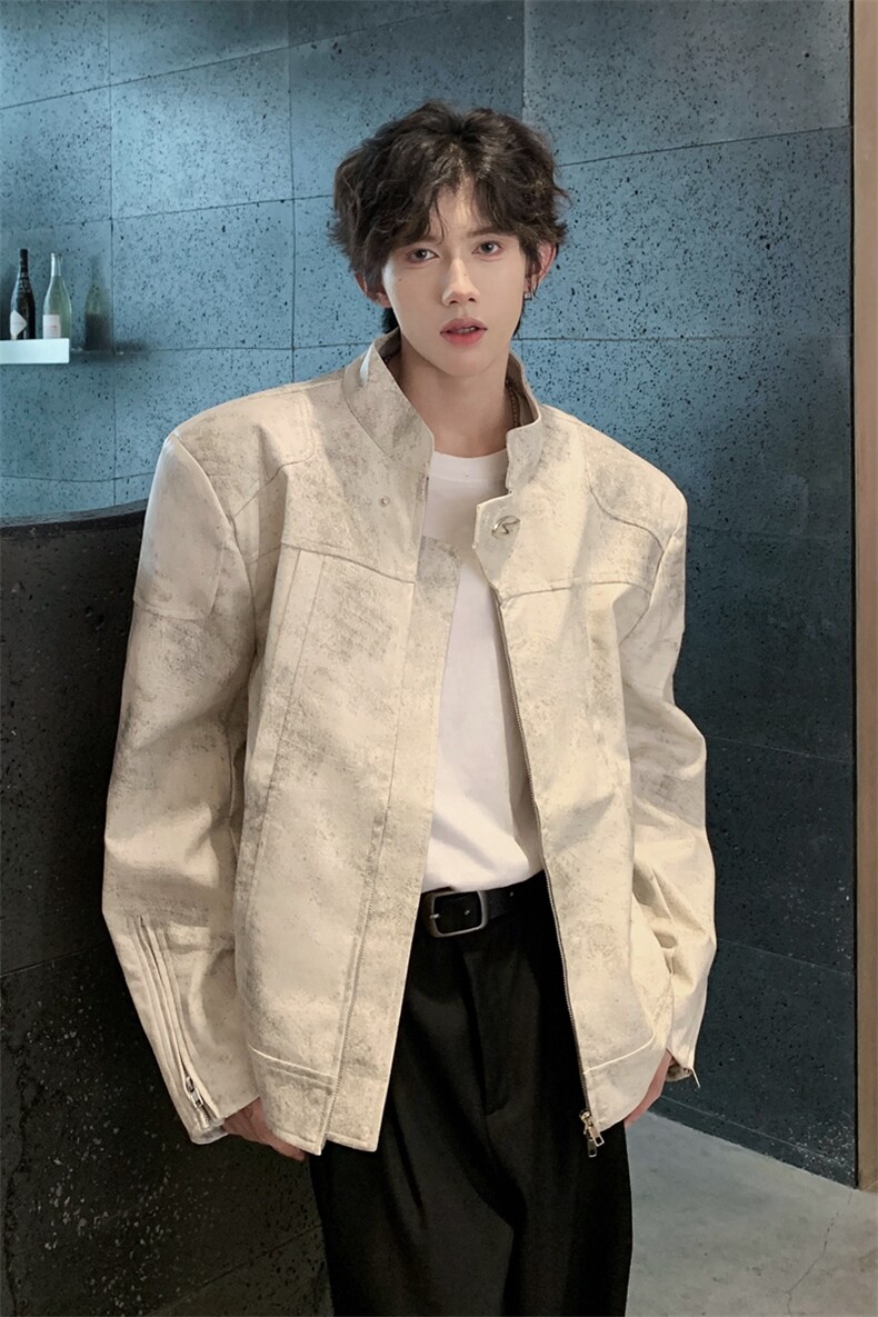 1303B-JK5508-P98138垫肩飞行服夹克小众结构设计外套,男装夹克,星座1303B