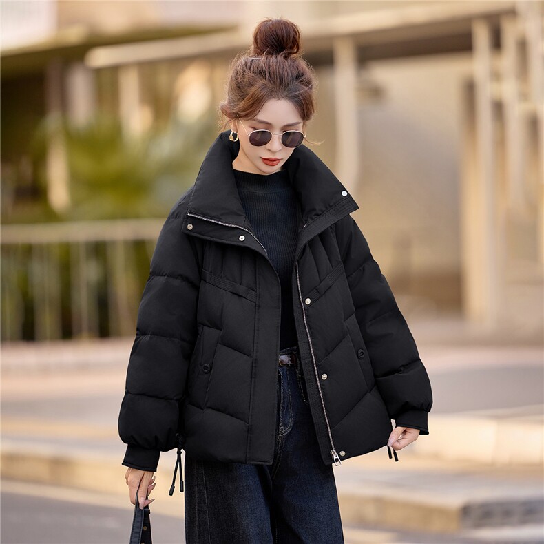 常规立领白鸭绒羽绒服女2025冬季新款休闲宽松百搭加厚保暖,女装羽绒服,余墨