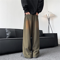 XZ-221-1/K8013/特P45高品质美式复古做旧垂感水洗休闲卫裤，男装休闲裤，星座221-1