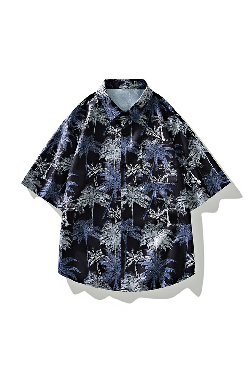 美式高街潮流短袖衬衫宽松休闲上衣A161-JM201-P45,男装T恤,电商A161