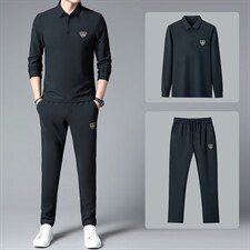 SXL9639秋季2023年新款男士长袖长裤修身休闲时尚卫衣套装P160，男装休闲套装，电商B360