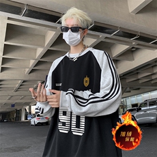 黑色拼花灰袖（加绒）