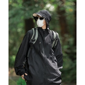 夏季防晒服户外运动透气情侣连帽情侣防晒衣皮肤衣男 Y139图片