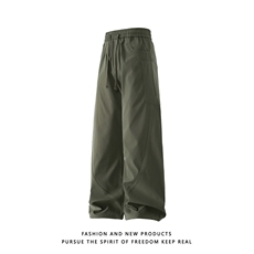 大秋冬加厚弯刀裤男港风机能工装裤宽松直筒休闲裤K10309-P35，男装工装外套，电商A099