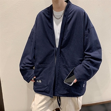 8XL-M特大码夹克男新中式道袍双面穿风夹克外套男JK1308P118，男装夹克，电商D206-1