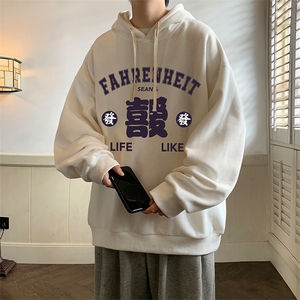 纯棉连帽卫衣男大码运动帽衫宽松薄WY2256-P35加绒款-P40