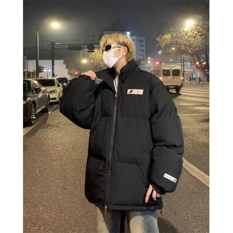 羽绒服女2025冬季韩版宽松bf复古棉服加厚保暖短款立领棉衣外套潮,男装棉衣,星座1013