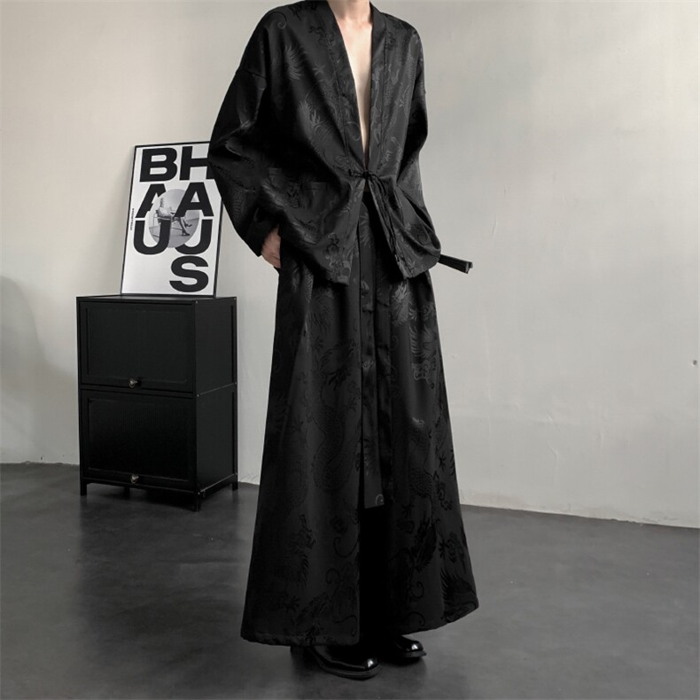 2025秋冬新中式龙纹阔腿裤加厚保暖K375（常规P55厚款P65）,男装棉衣,电商A057