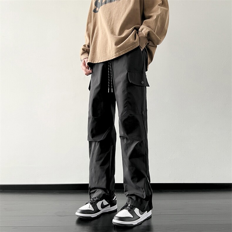 现货）黑地板大口袋美式软壳冲锋裤防水拉链休闲裤KK167-P55,男装休闲裤,星座1213
