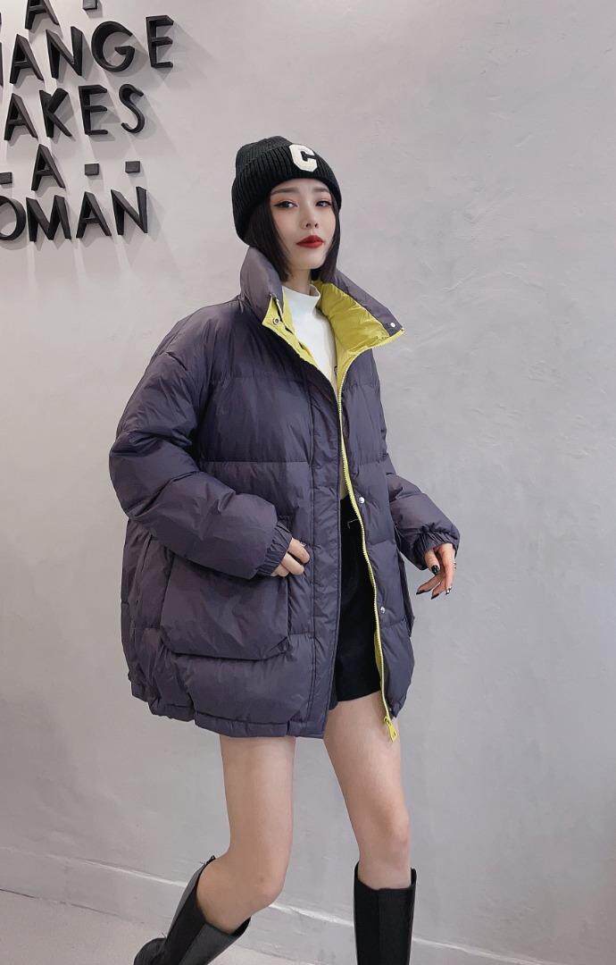 韩版休闲宽松A版羽绒服，女装羽绒服，那简