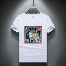 潮牌短袖T恤夏季男简欧货燙钻印花亮片大码休闲圆领A4408-P68，男装T恤，电商A227B（原钱塘4066-1）