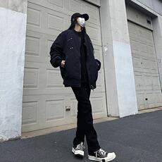 【有货】DM6102-P93秋冬夹克外套多拉链BOMBER立领加厚抽皱棉服，男装夹克，星座603-2