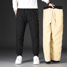 冬季男士松紧腰棉裤加绒加厚休闲保暖束脚裤子户外长裤男装，男装棉裤，钱塘6003（原4033）