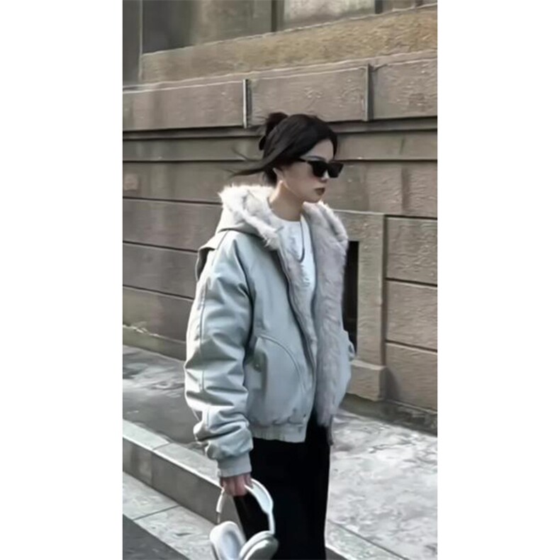 现货高品质美式高街冬季重磅硬挺短款座山雕毛领棉衣男女加厚外套,男装棉衣,电商A486