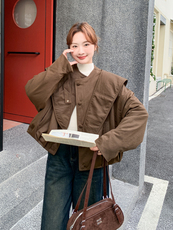 《新款》软糯-亲肤-轻薄款夹棉加绒棉服2C087-1850-P205-K285，女装棉衣/棉服，2C087