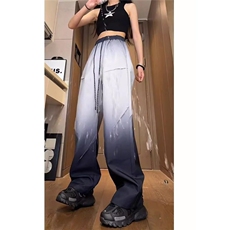 夏季vibe新款美式复古渐变工装冲锋裤男女士日系直筒学生休闲长裤，男装休闲裤，星座506A