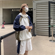 防晒服套装男夏季运动风拼色时尚防晒衣夹克衫XZ514-2-1608-P98，男装防晒衣，星座514-2(原B239)
