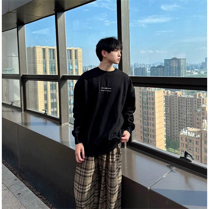 抖音得物 现货高品质美式宽松圆领印花卫衣 新款重磅卫衣 ADY104图片
