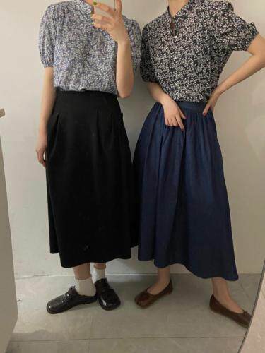 韩娃娃碎花小衫图片
