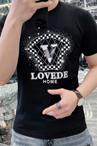 新款时尚高端精品欧货夏季男T恤短袖潮流抖音A227B-A-725-P48图片