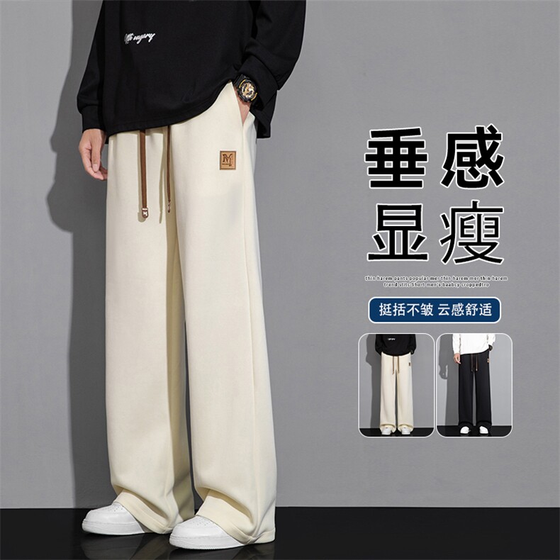 2025秋季新款灰墙直筒华棉贴标卫裤M-5XLHK25695-特P35,男装休闲裤,电商A022