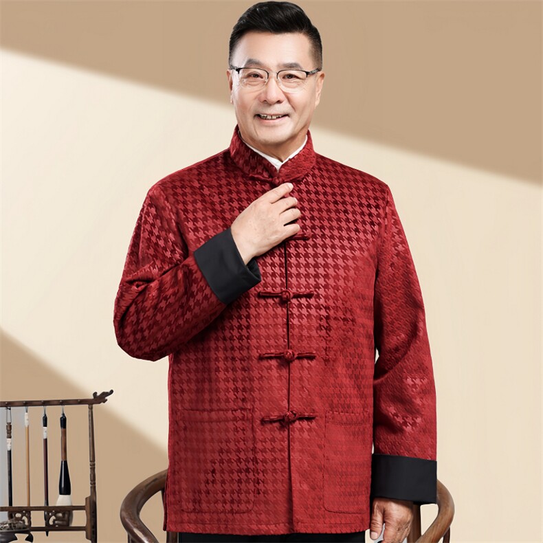 风冬季男士加厚棉衣唐装中年长袖大码保暖男装外套CF815-P123,男装棉衣,星座1105-3