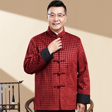 风冬季男士加厚棉衣唐装中年长袖大码保暖男装外套CF815-P123，男装棉衣，星座1105-3