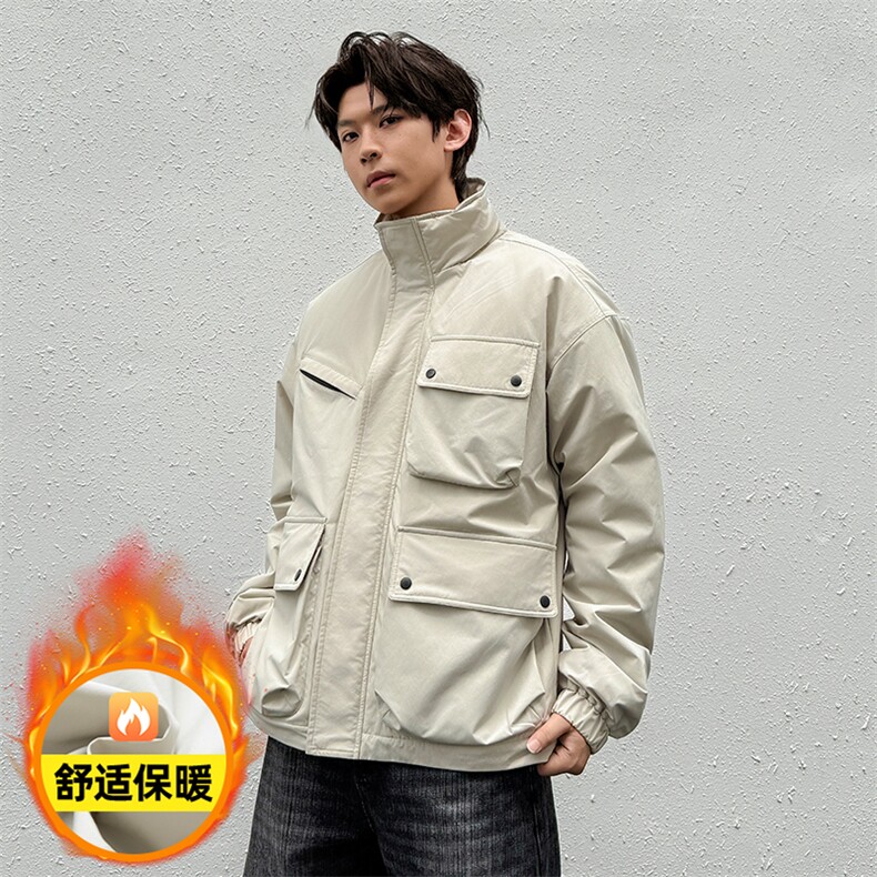 美式新款秋冬多口袋户外机能休闲棉衣外套A436-W990-P95138,男装棉衣,电商A436