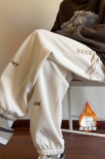 2025冬季新款内景大码加绒菠萝格刺绣卫裤M-5XHK23865-特P35，男装休闲裤，电商A022