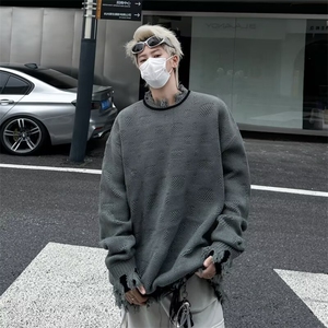 潮牌帅气秋冬季打底衫2025新款男士气质修身上衣W7360 P40图片