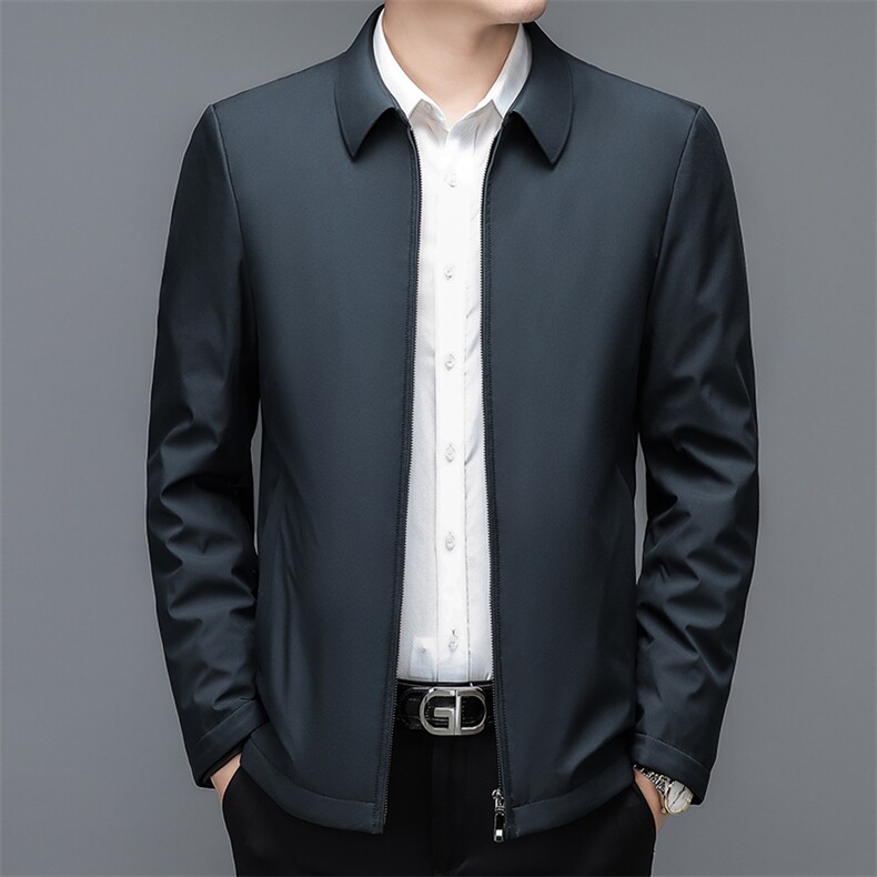 CM2202钱塘2020-2中年男士商务休闲简约翻领冬季厚款羽绒服P170图片