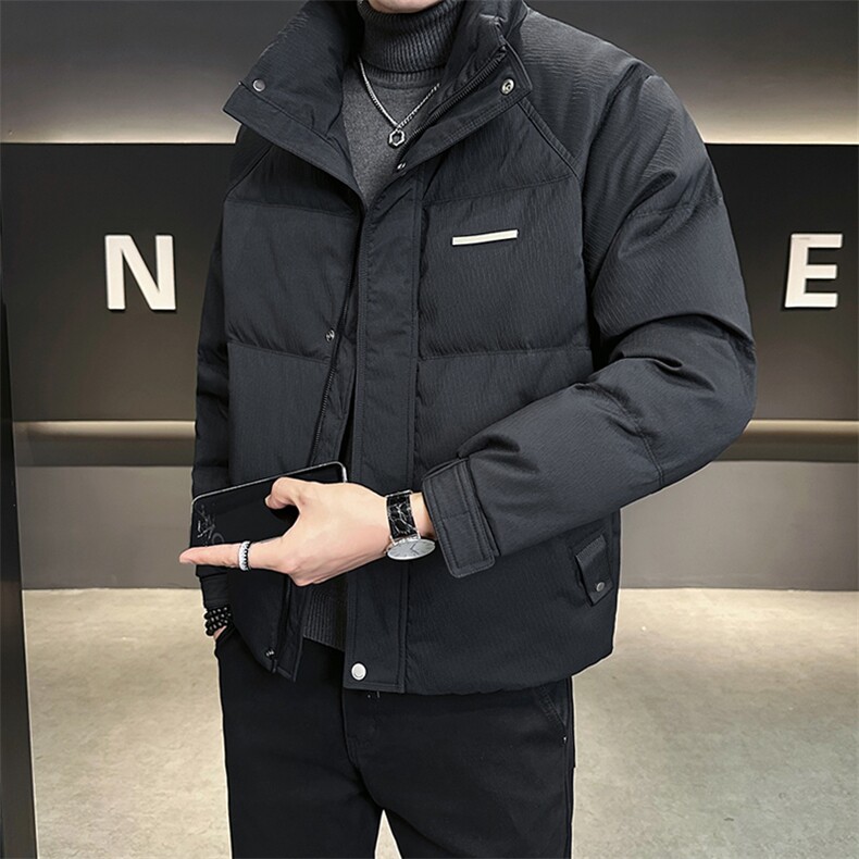 男士羽绒服2024新款冬季简约潮牌立领男装外套A313-8636-P225,男装羽绒服,电商A313