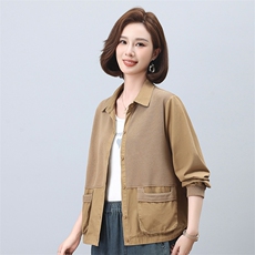 衬衫女宽松上衣时尚薄款短外套2025春秋季新款中年妈妈装休闲衬衣，女装衬衫，叶笙衣