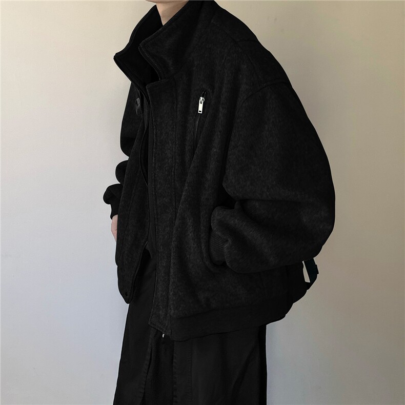 现货立领加厚羊毛呢夹克外套男士秋冬呢大衣A351-AJ2602-P125,男装夹克,电商A351