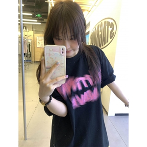 H0660-P35新款显瘦夏季短袖印花t恤女图片