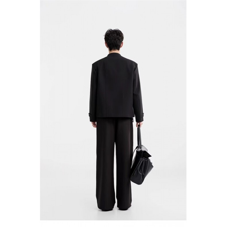 W11045-P78网图现货春新中式立领西服外套解构斜门襟设计感夹克,男装夹克,星座1608