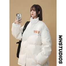 2025中性款PU皮棉衣棉服鳄鱼纹拼接面包服棉袄皮衣外套1612-P85，女装棉衣/棉服，星座207