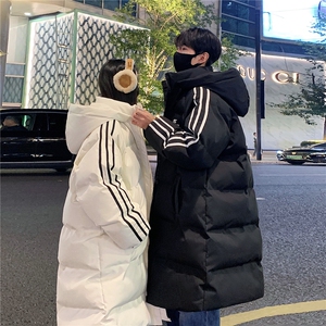 主推 过膝棉衣 织带三条杠长款加厚情侣羽棉服 外套男 G1076 P168图片
