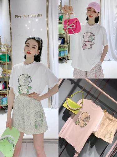 【现货】夏季新款重工印花刺绣钻工艺碎花套装，女装职业装，菲莎比娅