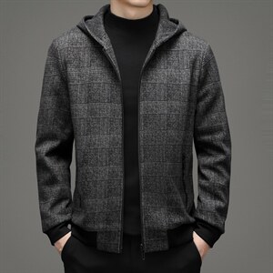 冬季呢子外套男士夹克毛呢大衣呢子大衣呢料外套男潮ZG21508-P200图片