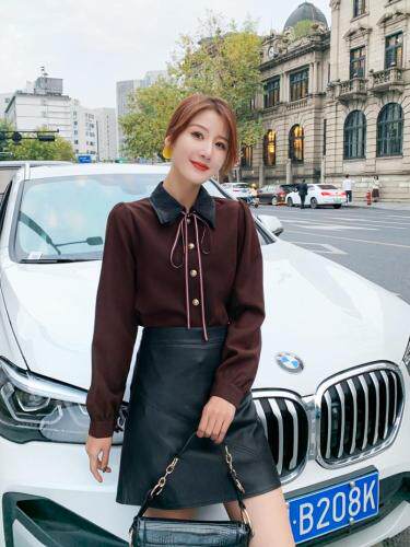 早春新款衬衣，精致，女装，米娜·丹怡