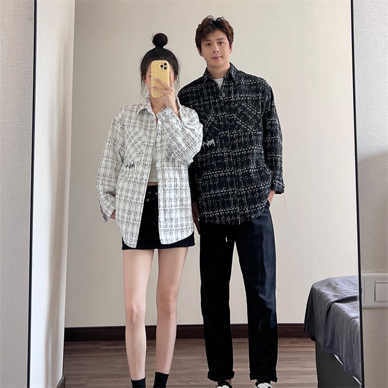 情侣装春秋装夹克外套时尚百搭复古设计感外套小香风上衣C666-88,男装夹克,星座911-2(原星座613-2）
