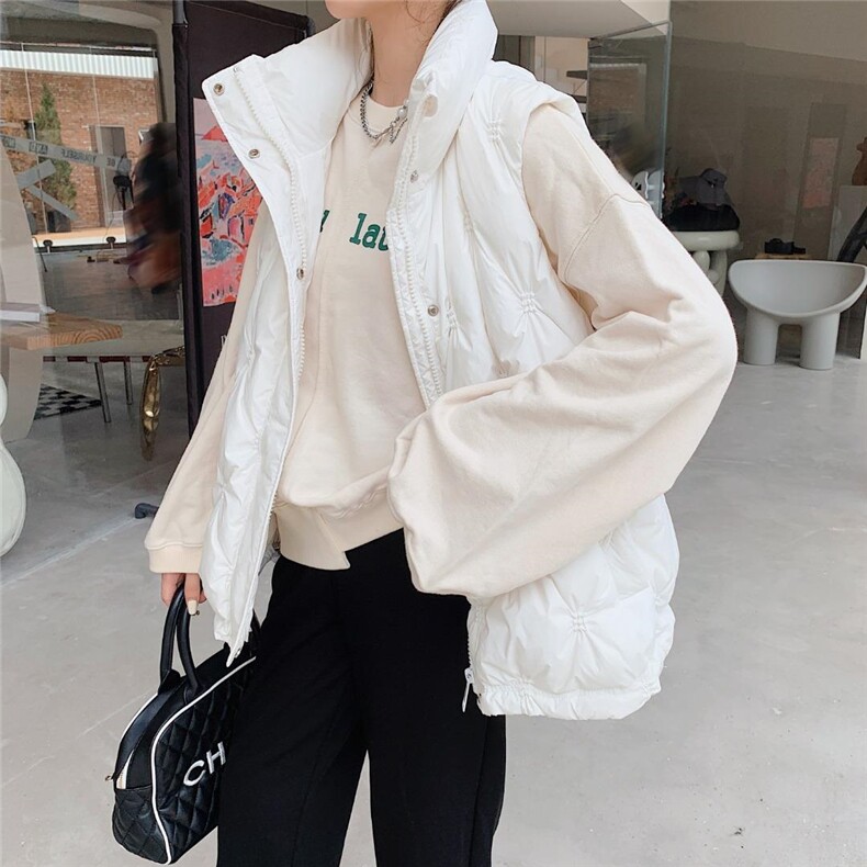 羽绒马甲，白鸭绒，女装马甲，川哲