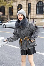 狐狸毛领牛仔！MLXL！现货！！，其它，欧雅斯丹·尔