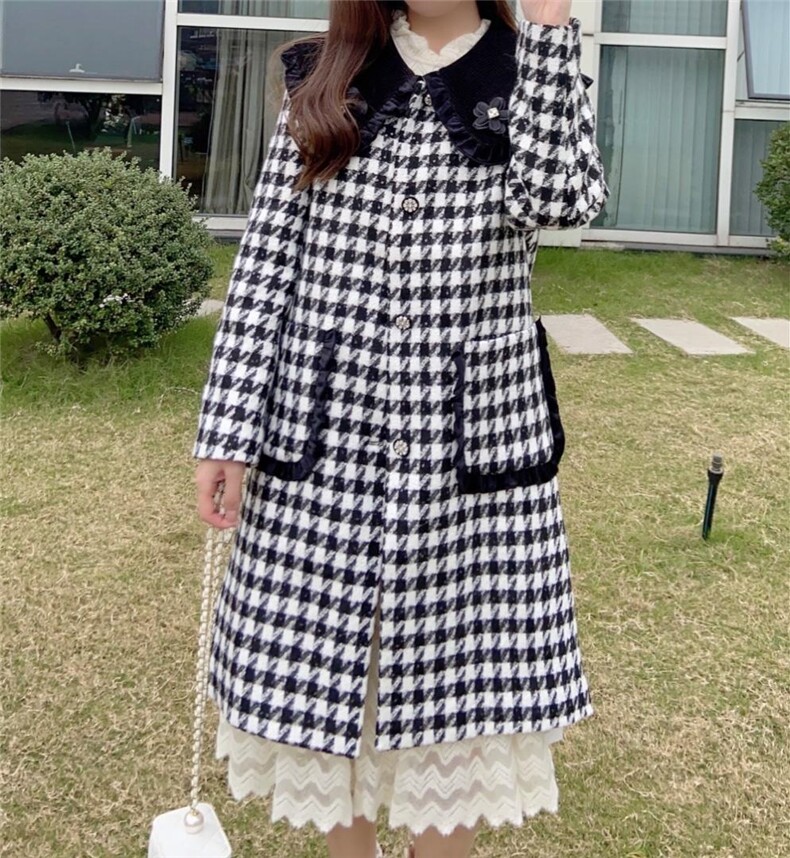 千鸟格加大衣，其它，Linda Jean