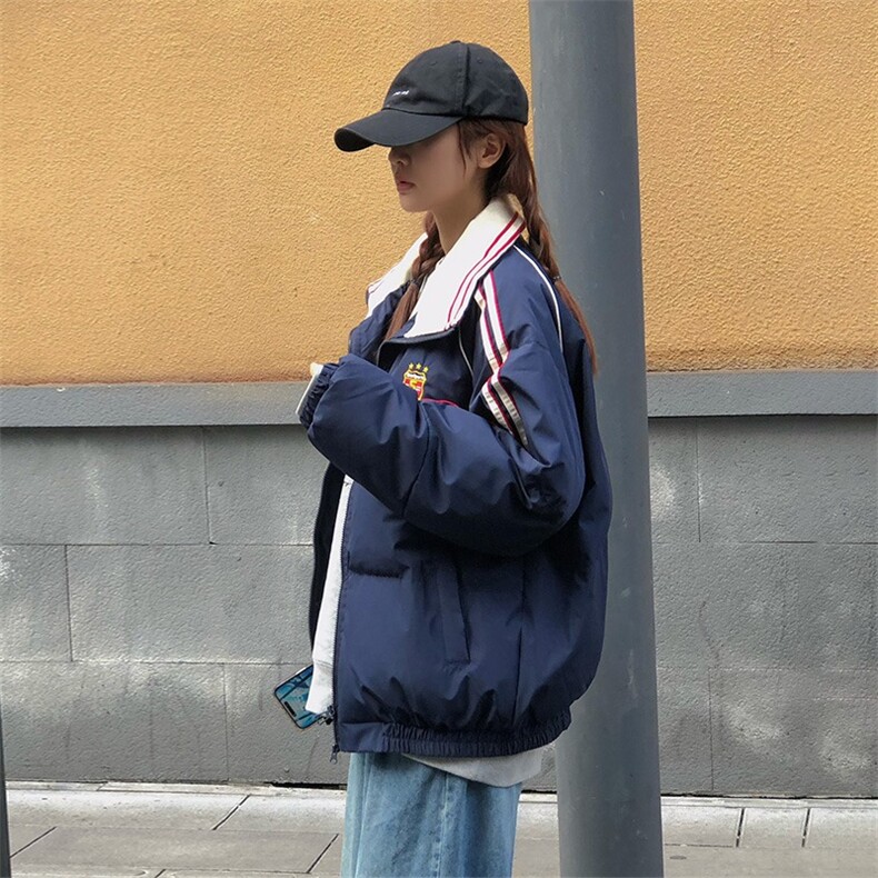 美式徽章拼接保暖棉服外套冬季情侣加厚面包服棉衣男LY4122-p103,男装棉衣,星座1008