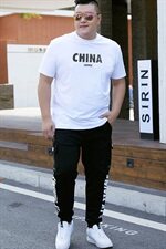 男加肥加大码圆领短袖T恤印花5032-1_T80(M-4XP405XL-9XLP45)，男装T恤，星座1516-1